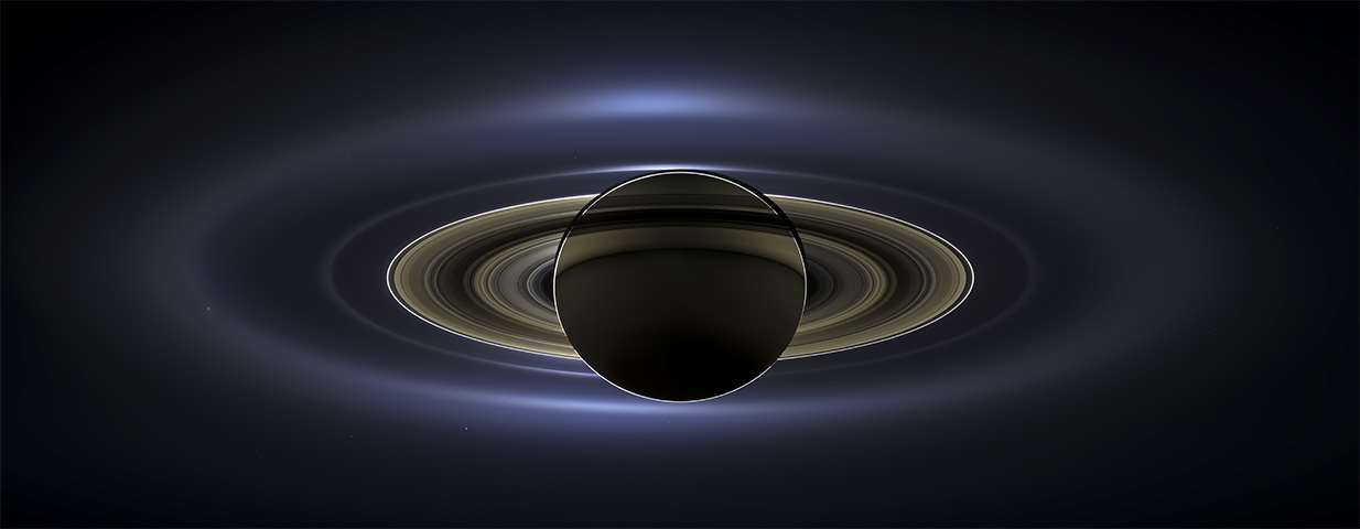 Saturn, with Earth, Venus and Mars